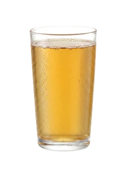 Vaso de vidrio con la bebida Coli Plus preparada